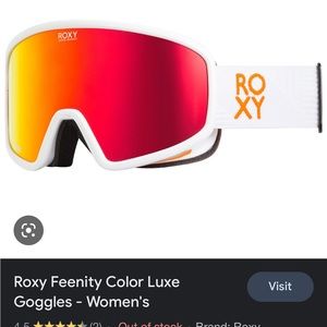 Roxy feenity women snow goggles - like new! Worn one time